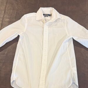Polo by Ralph Lauren Classic White Boys Button-Down Shirt. Size 14 slim fit